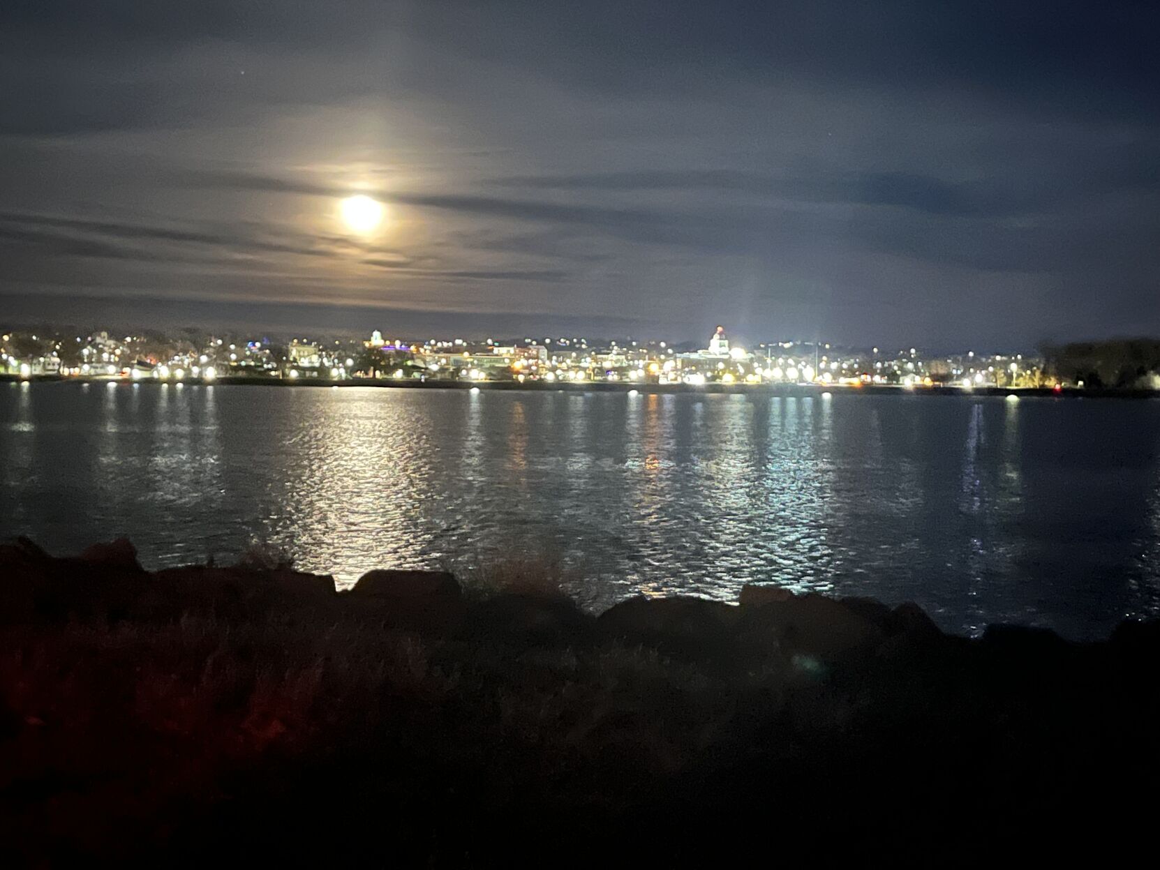 Moonlit city